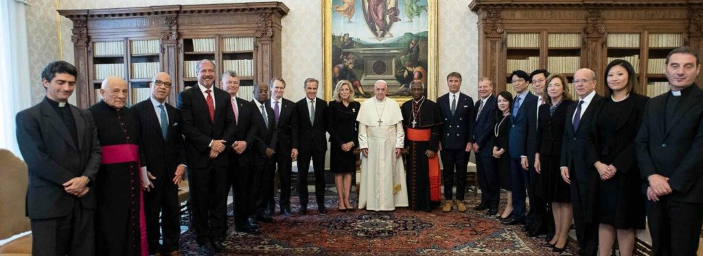 Pope Francis together with the Guardians of the Council